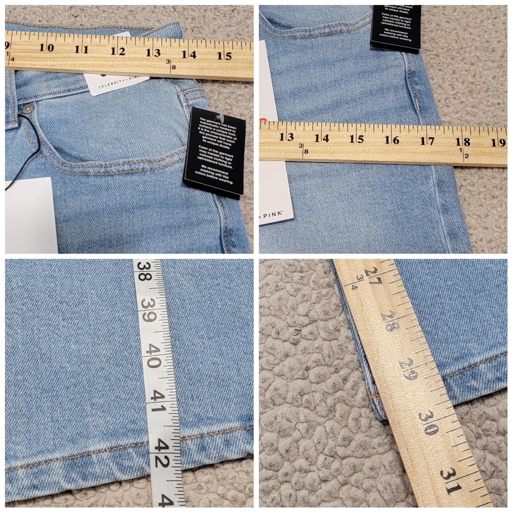 Celebrity Pink Hi-Rise Relaxed Straight Blue Jeans Size 5/27‎ - Picture 8 of 13